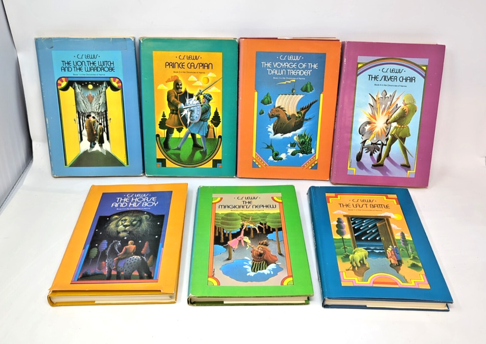 The Chronicles of Narnia Complete Book Set Hardcover Vintage 1950s 7 Books